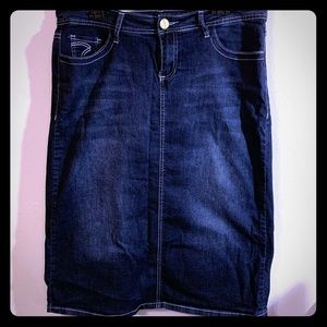 Denim Midi Skirt